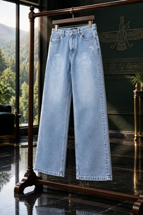 شلوار جین نیم بگ برند ZARA