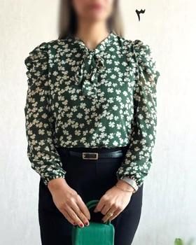 شومیز حریر آستین پفی 6