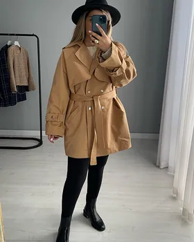 ترنچ کت wet قد کوتاه ( شتری )
