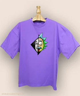 تیشرت لش مردانه و زنانه طرح ریک اند مورتی و انیشتین