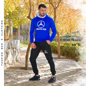 ست سویشرت و شلوار بنزمدل AMG(آبی)