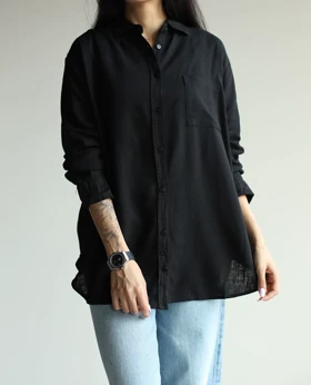 شومیز لینن ساده tghv