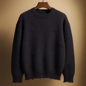 ژاکت پلیور سرمه ای مردانه فری سایز مناسب سایزهای L تا 2XL