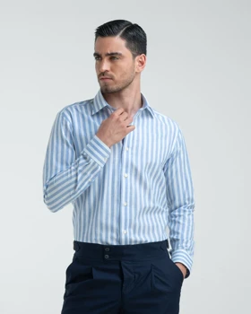 ام کی کالکشن پیراهن آستین بلند mk-3424-blue