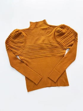 بلوز یقه اسکی بافت گپ آستین بلند