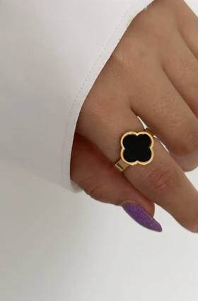 انگشتر استیل ونکلیف مشکی 756