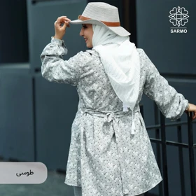 شومیز شکوفه (طوسی)