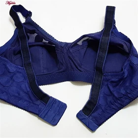 سوتین زنانه پانیذ مدل بدون فنر سرمه ای کد 66353