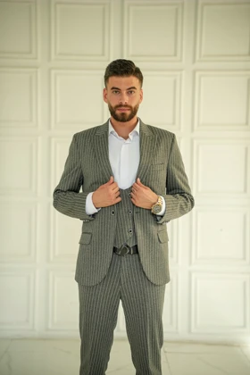 ست سه تیکه کت شلوار جلیقه مردانه دیپلمات مدل 605