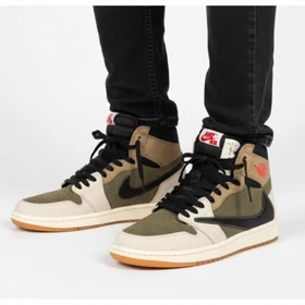 کتانی جردن ساقدار کرم قهوه ای