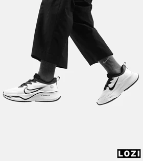 کفش کتانی مردانه و زنانه سفید مشکی NIKE zoom x smiley