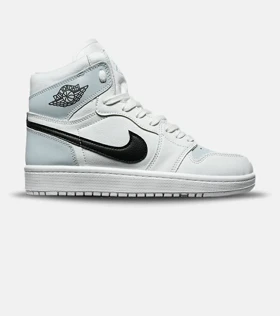 کفش کتانی مردانه و زنانه ساق‌دار سفید مشکی آبی NIKE jordan 1 مدل 8360