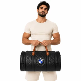 ساک ورزشی بی ام و مدل SOU-65520 چرمی