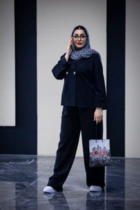 مانتو شلوار بغل چاک رایون