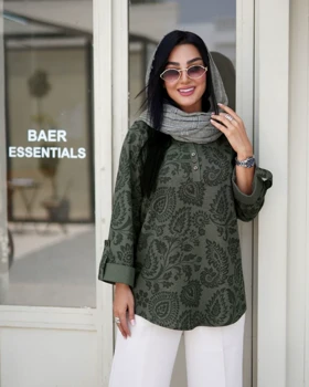 شومیز مانتویی خنک زنانه مدل ستین کد 3013 (ضمانت اصالت)