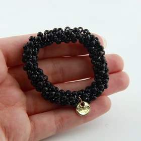 کش مو دخترانه طرح کریستالی (مشکی)