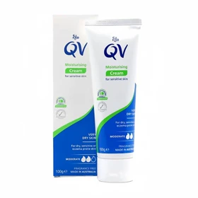 کرم مرطوب کننده تیوپی مدلModerateپوست های حساس QV moisturising cream for sensetive skin حجم 100gr
