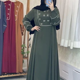 کفتان و پیراهن بلند زنانه پاپیون