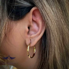 گوشواره حلقه‌ای مدل لیرا