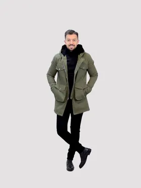 کاپشن بلند ZARA سبز
