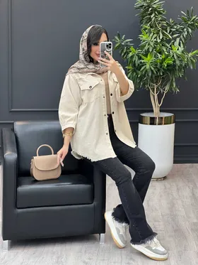 مانتو شومیزی دوجیب ریش دار