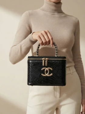 کیف شنل صندوقی مشکی chanel ترند مد