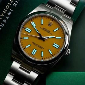 ساعت رولکس اویستر پرپچوال مردانه زرد Rolex-4122-G
