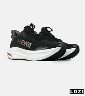 کفش کتانی مردانه و زنانه مشکی HOKA مدل 7555