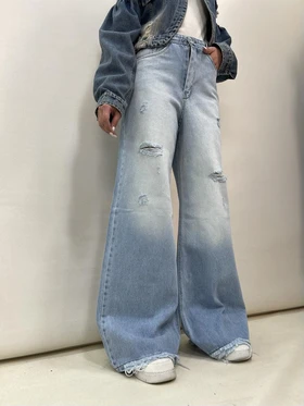 شلوار جین زنانه فول بگ شافل