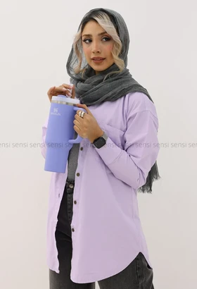 شومیز لینن پشت دکمه کد1005093