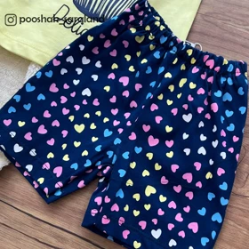 ست رکابی و شلوارک کودک کاپ کیک 1 تا 3 سال