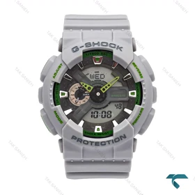 ساعت جیشاک GA110 مردانه طوسی سبز G-Shock-6108-G