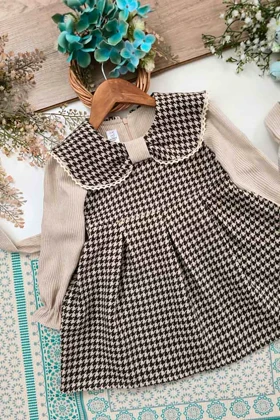 پیراهن مجلسی دخترانه پشمی