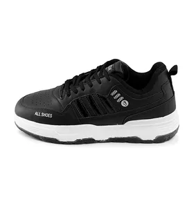 کفش روزمره مردانه Adidas چرم مصنوعی بند دار مشکی