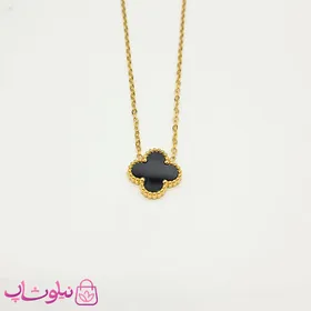 ست گردنبند و گوشواره دخترانه ونکلیف مشکی