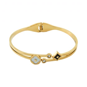 دستبند زنانه مدل بنگل ونکلیف نگینی