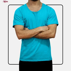 زیرپوش آستین دار مردانه ماییلدا مدل پنبه‌ای آبی فیروزه ای کد 4710