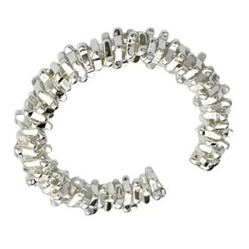 انگشتر زنانه مینیمال طرح پولکی ردیفی