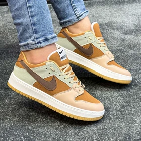 کفش کتانی اسپرت مردانه رنگ کرم مدل نایک NIKE AIR FORCE