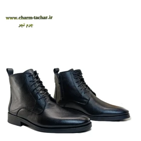 نیم بوت مردانه بندی بغل زیپ‌دار چرم طبیعیsi180