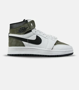 کفش کتانی ساق‌دار مردانه و زنانه سفید مشکی سبز NIKE jordan 1 مدل 7696