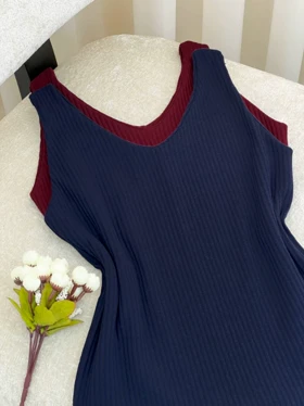تاپ حلقه‌ای زنانه ترانه - سرمه‌ای