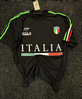 کیت تیشرت مشکی ایتالیا پارچه نخ پنبه اعلا