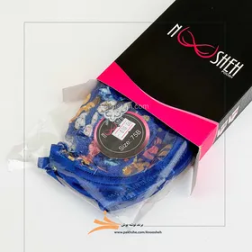 ست مخمل و تورگاز Persian blue برند نوشه پوش