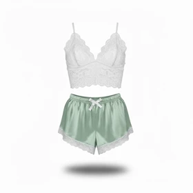 ست نیمتنه گیپور و شلوارک مدل 030