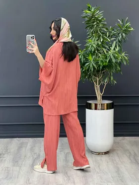 ست مانتو و شلوار کراش