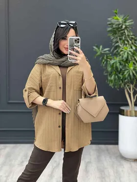 مانتو دو جیب آستین پاگن