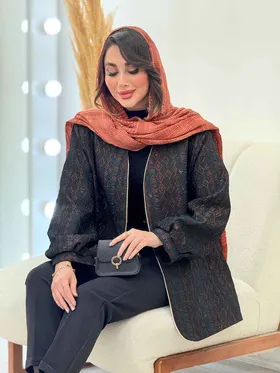 مانتو ژاکارد شاین آستین پیله