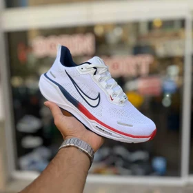 کتانی نایک ایر زوم سفید سرمه ای کد 6737