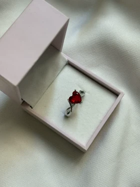 انگشتر قلب قرمز❤